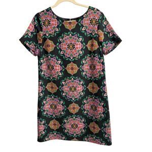 J.Crew Factory Store Geometric Medallion Print Shift Dress Size 8